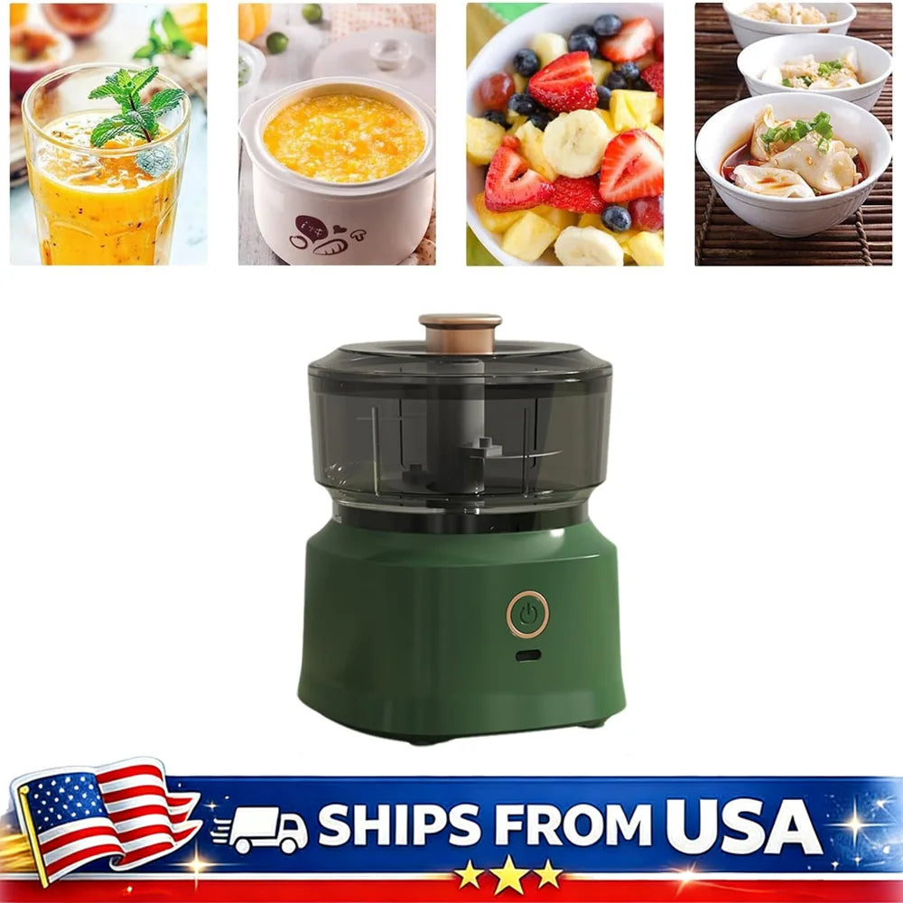Mini Electric Food Chopper — Chop Garlic, Veggies & Meat in Seconds