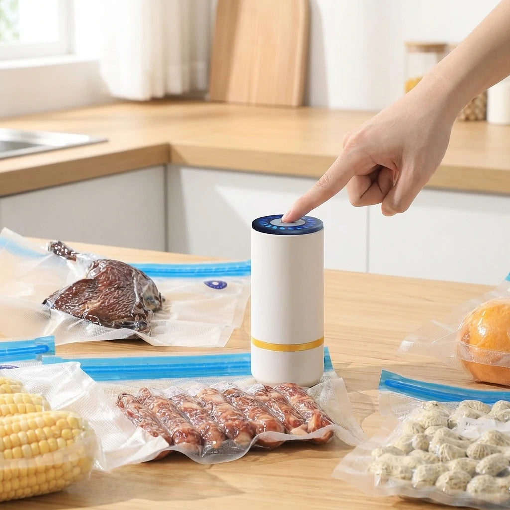 Mini Electric Vacuum Food Sealer Pump — Keep Food Fresh Longer